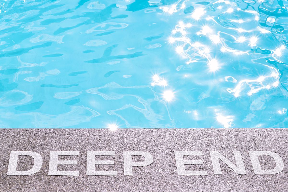 Deep End sign at the swimming pool
