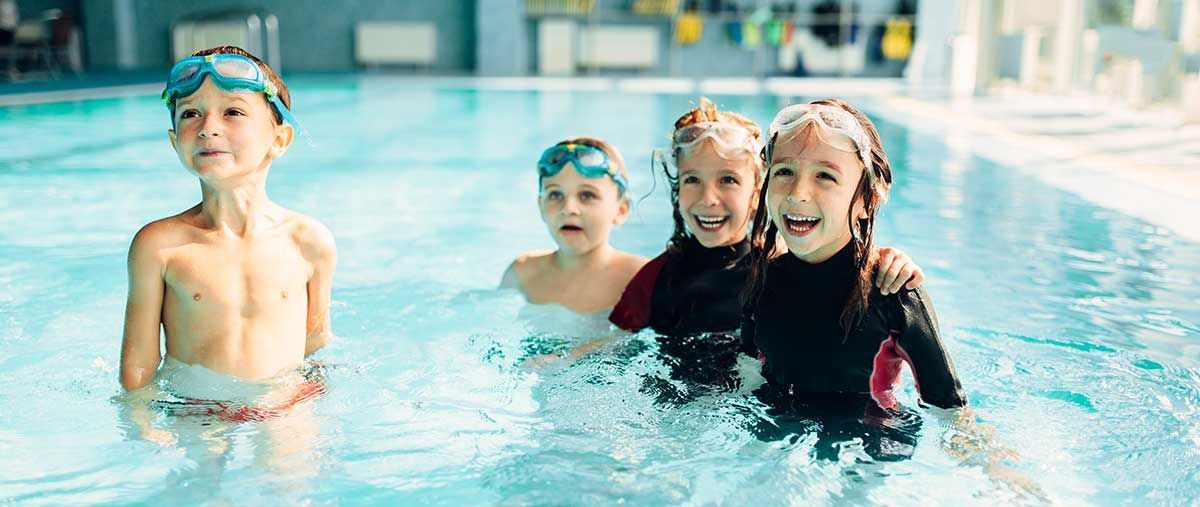 Children with Swimming Goggles
