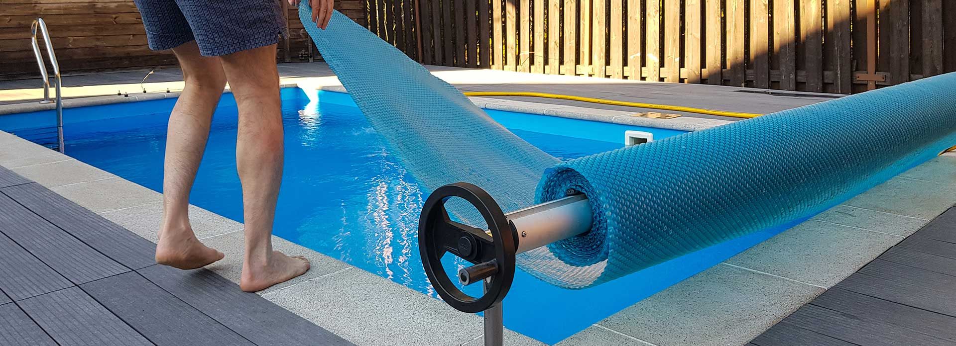 pool with pool safety cover