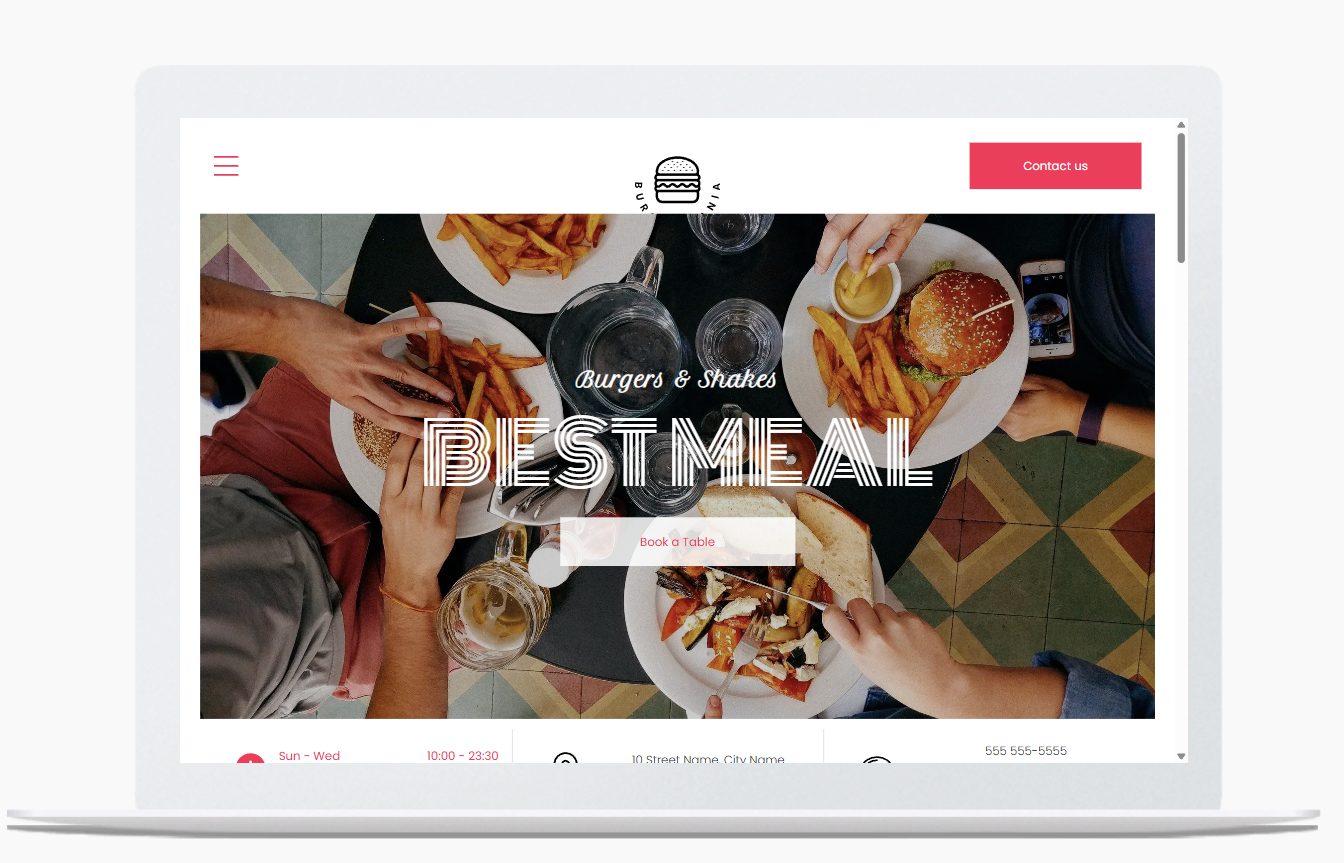 A laptop screen shows a group of people sitting at a table eating food.