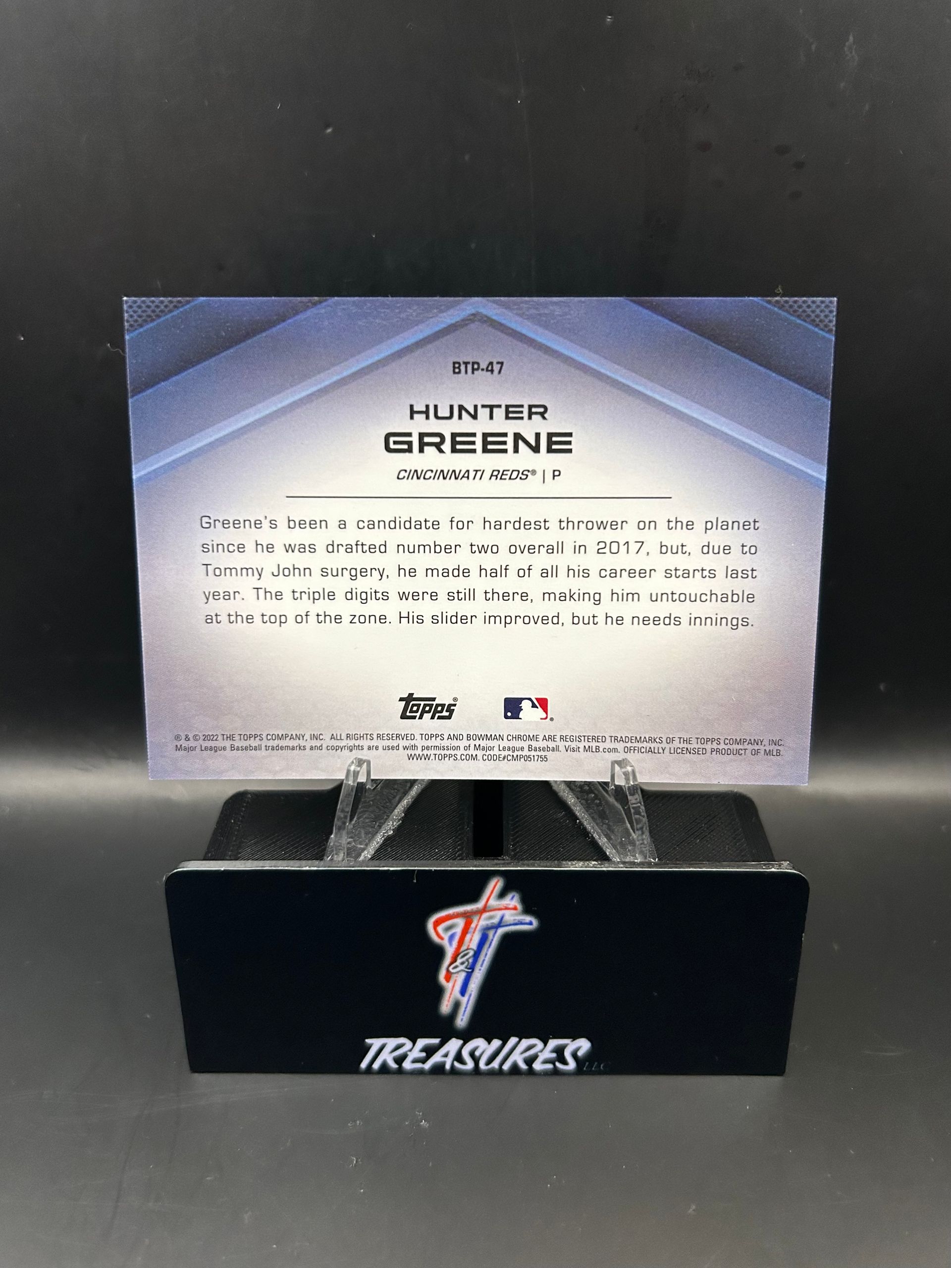 Hunter Greene Top 100 Prospect #47 Aqua Refractor 91/125