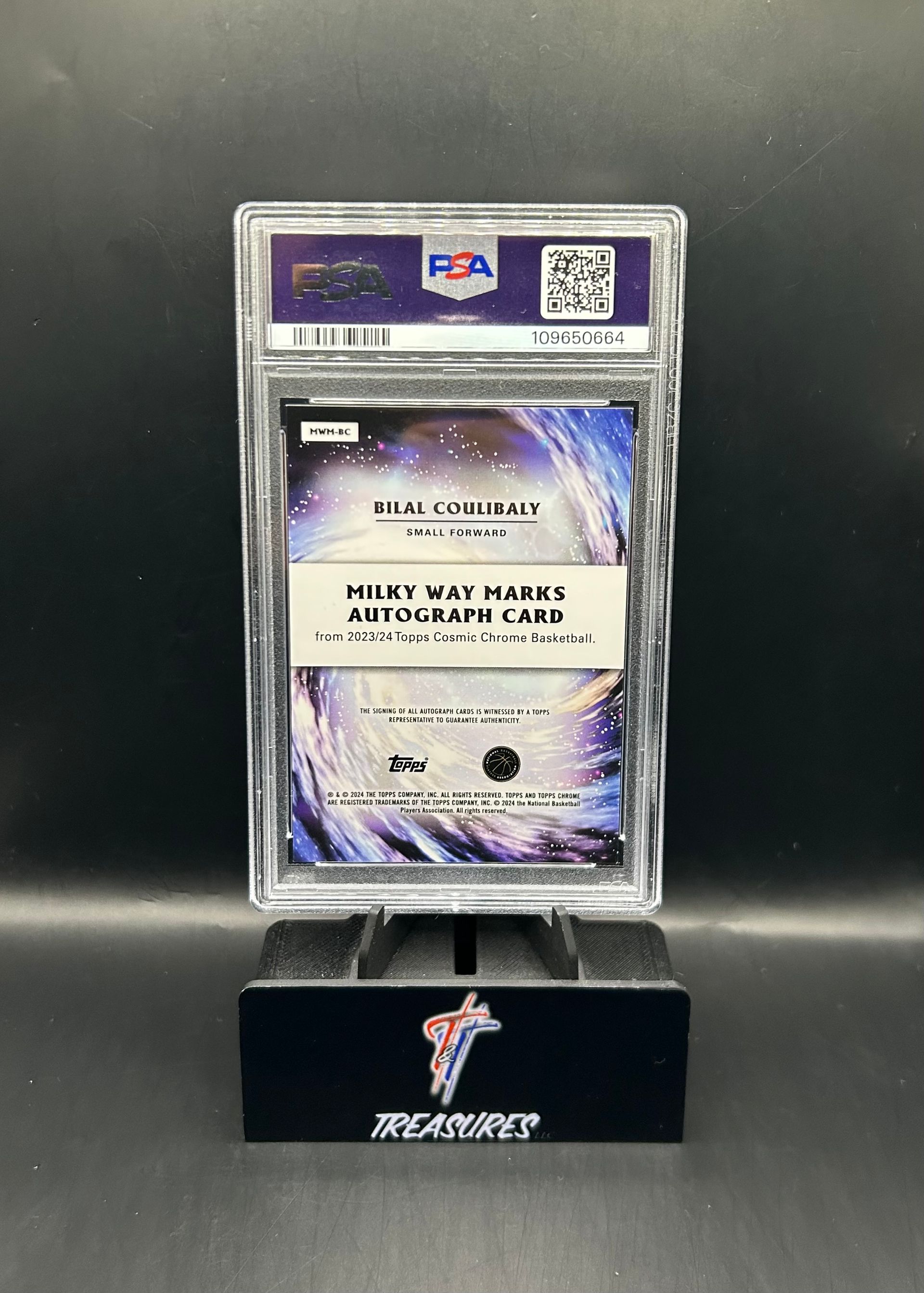 Bilal Coulibaly RC 10/25 Orange Galactic Auto PSA 9