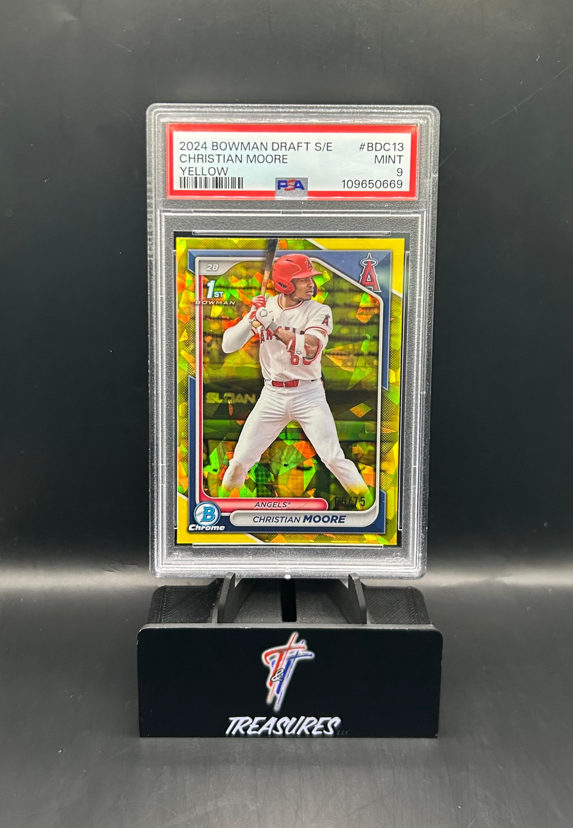 Christian Moore 66/75 Yellow 1st Bowman PSA 9
