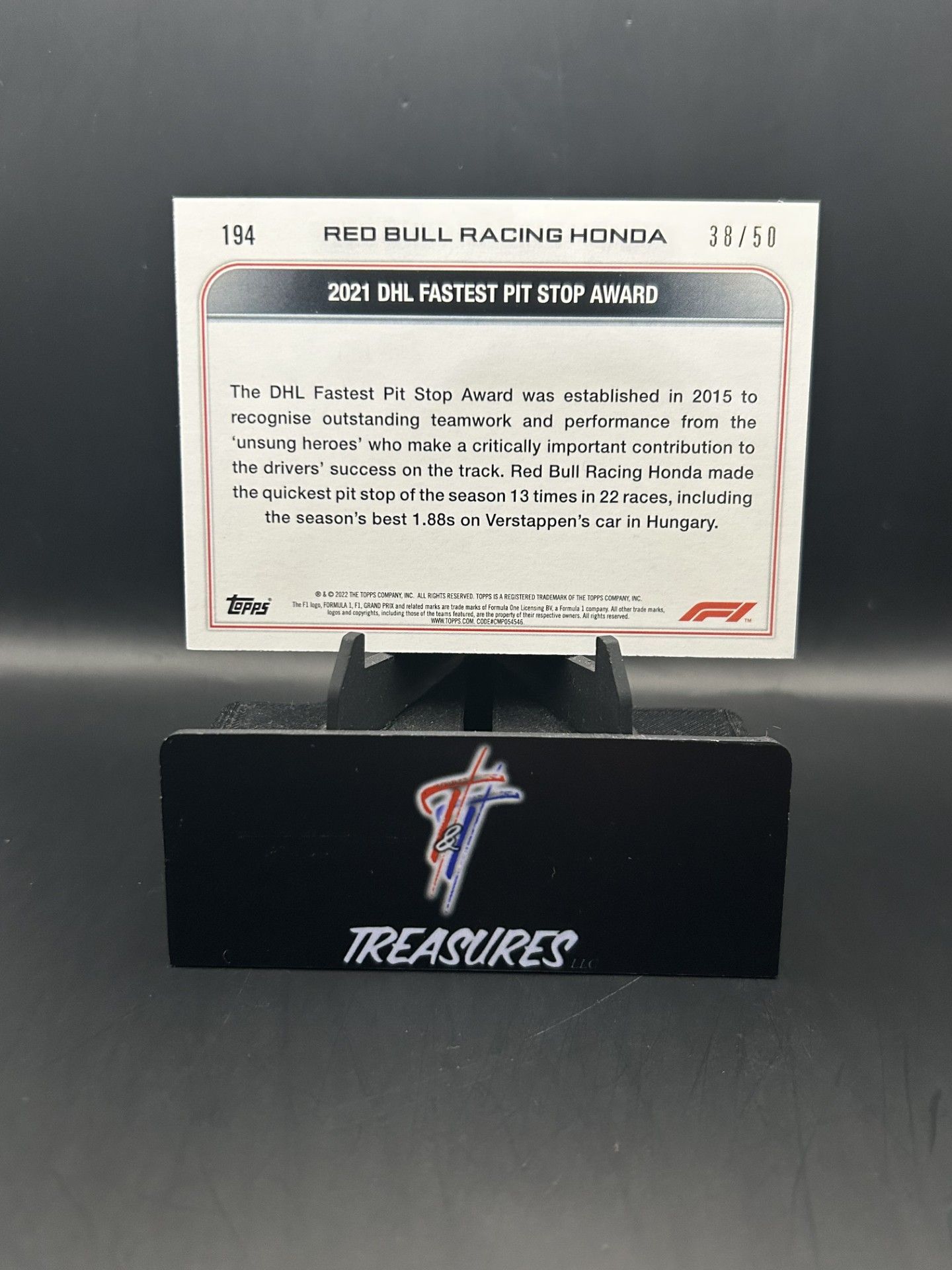 2021 DHL Fastest Pit Stop Award 38/50