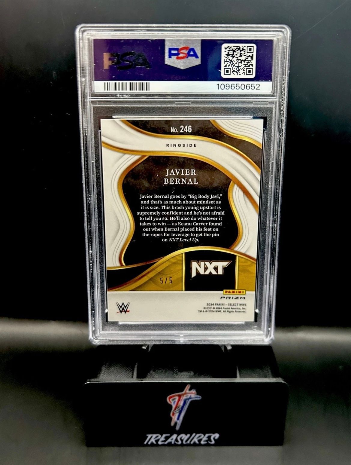 Javier Bernal Ringside Green Prizm RC 5/5 Bookend PSA 9