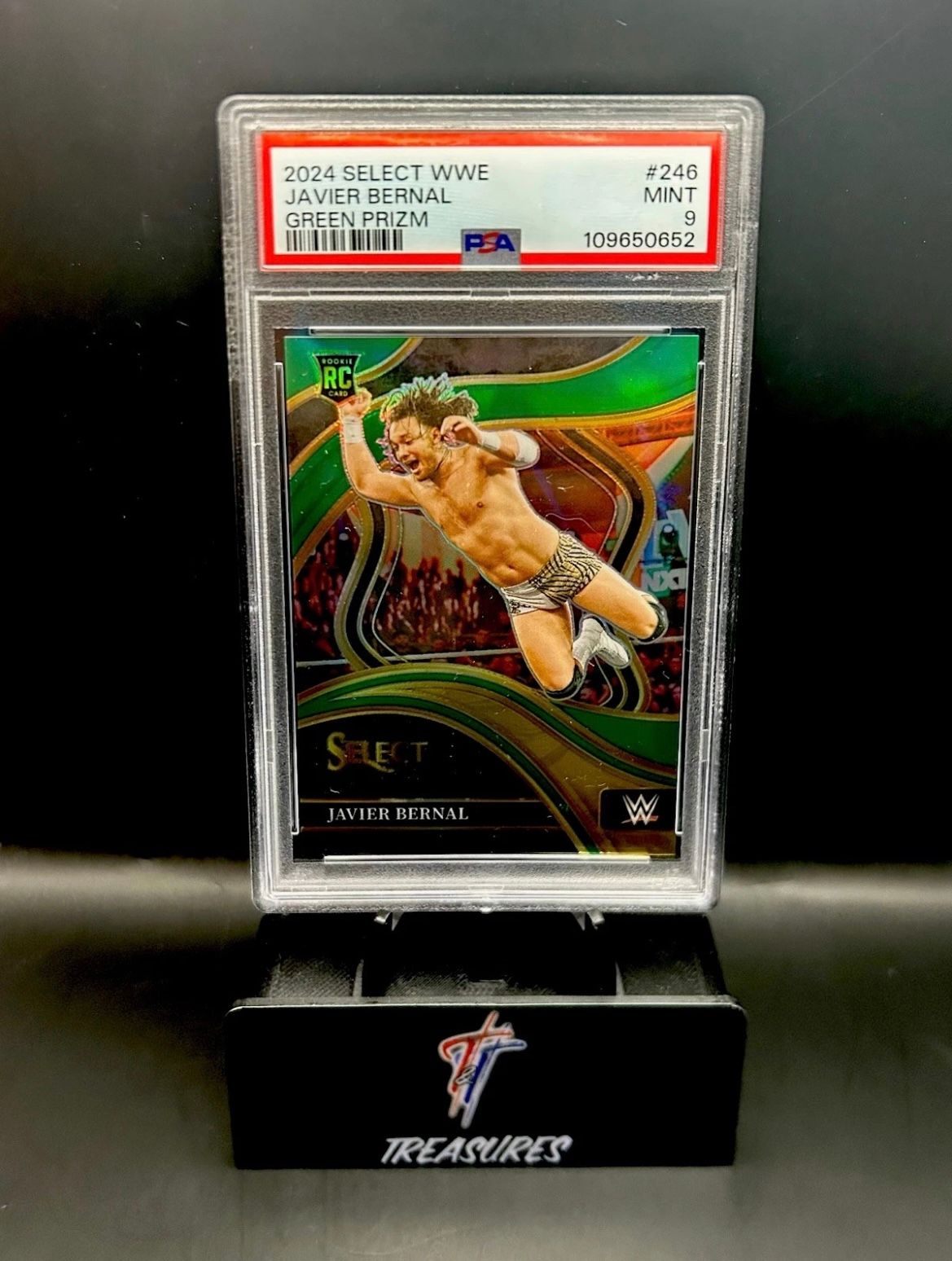 Javier Bernal Ringside Green Prizm RC 5/5 Bookend PSA 9