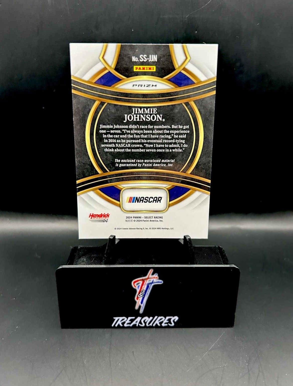 Jimmie Johnson Race Worn / Used Material Flash Prizm