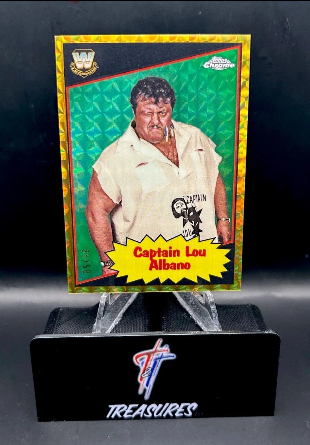 Captain Lou Albano 35/50 Gold Geometric