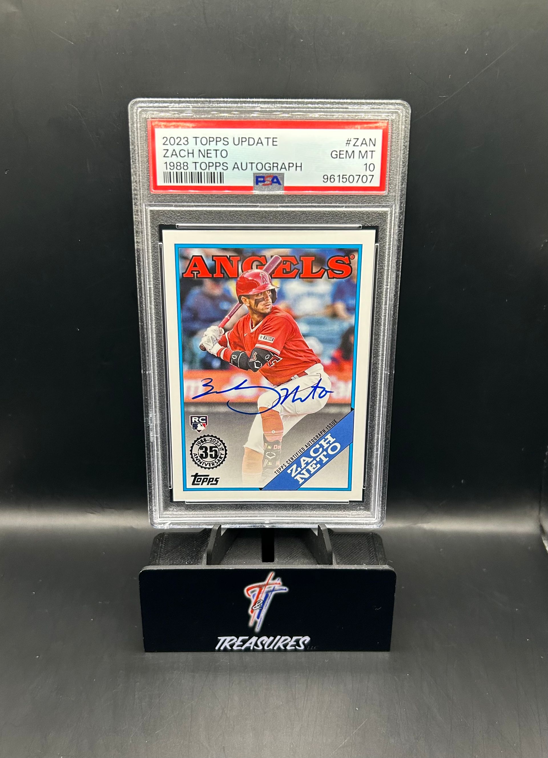 Zach Neto RC 1988 Topps Auto PSA 10