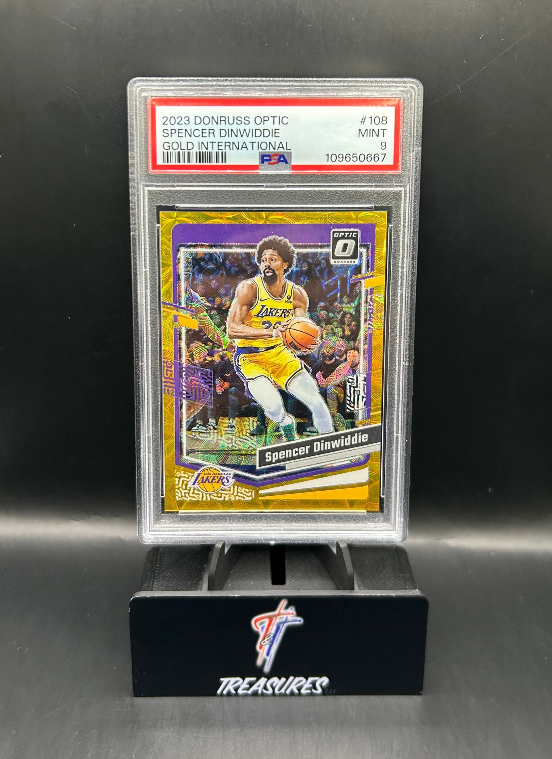 Spencer Dinwiddie 2/10 Gold International PSA 9