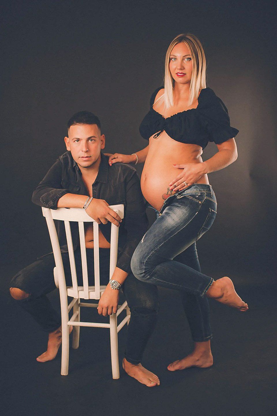 servizio fotografico per neosposi durante la maternitÃ