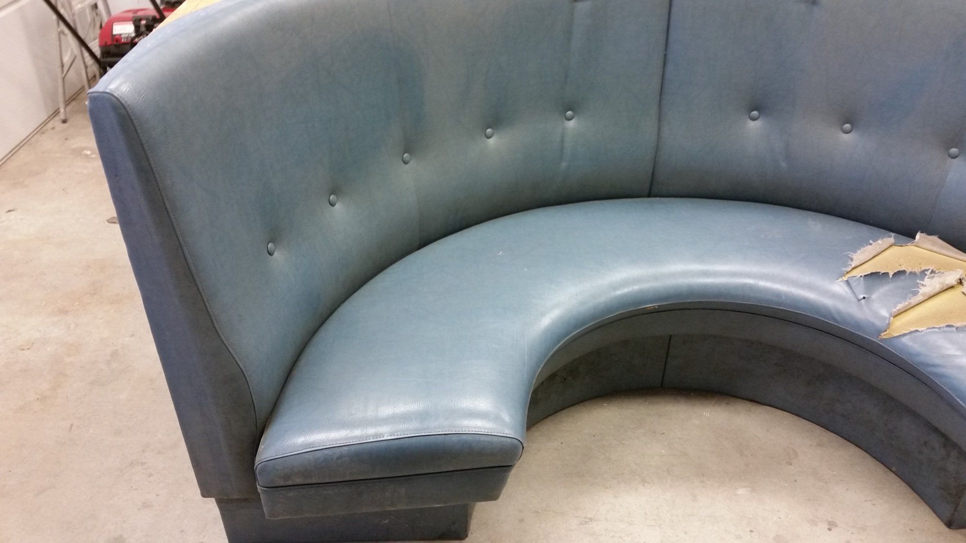 Round Sofa | Belgrade, MT | The Stitch House