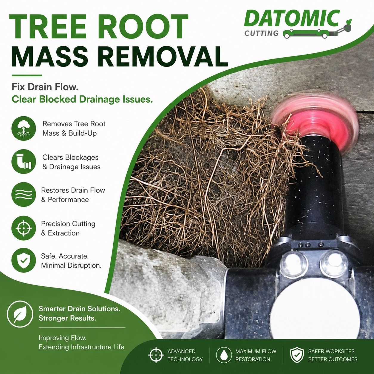 Root Removal in Drains
