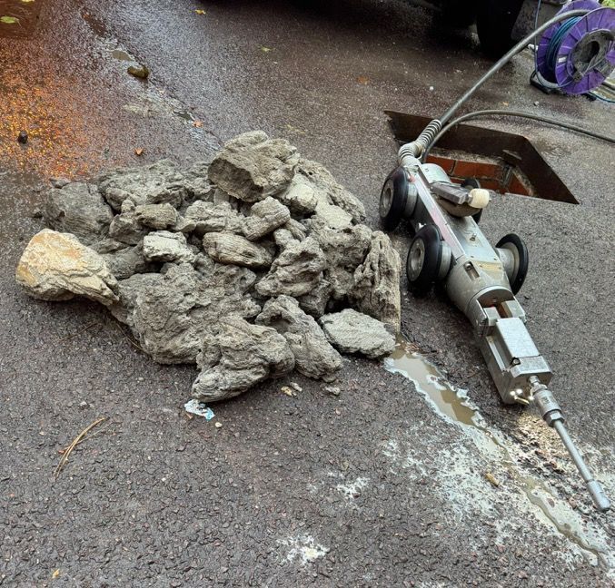 Removing Concrete from Blocked Drains