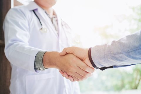 Online Backups — Doctor Shaking Hands with Patient in Dallas, TX