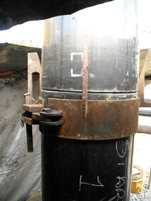 securing water bore pipe