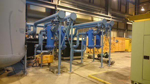 compressed air pipe system