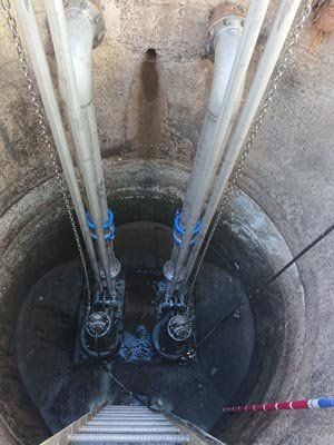 pumping station pipes