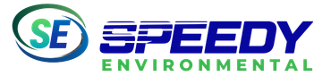 Logo for Speedy Environmental, with a green and blue design.