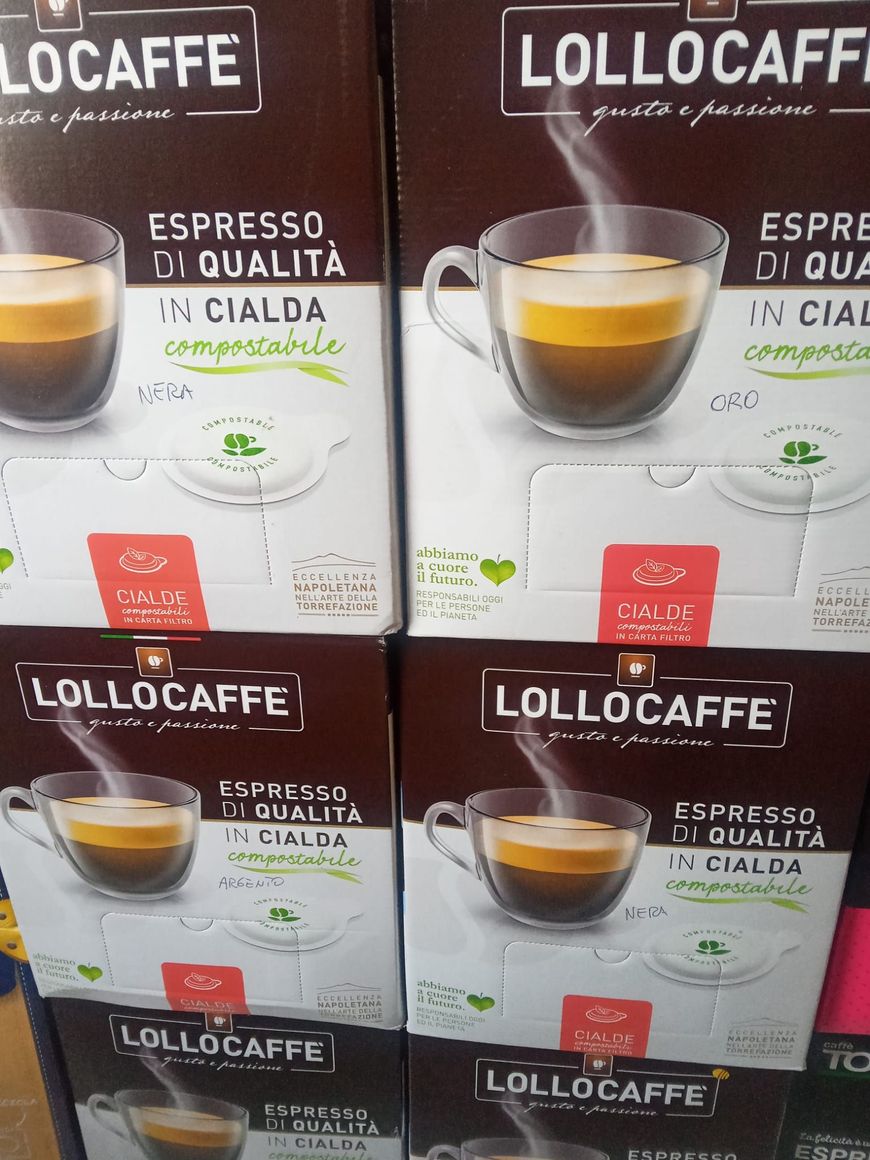 quattro scatole di lollocaffe espresso di qualità in cialda compostabile