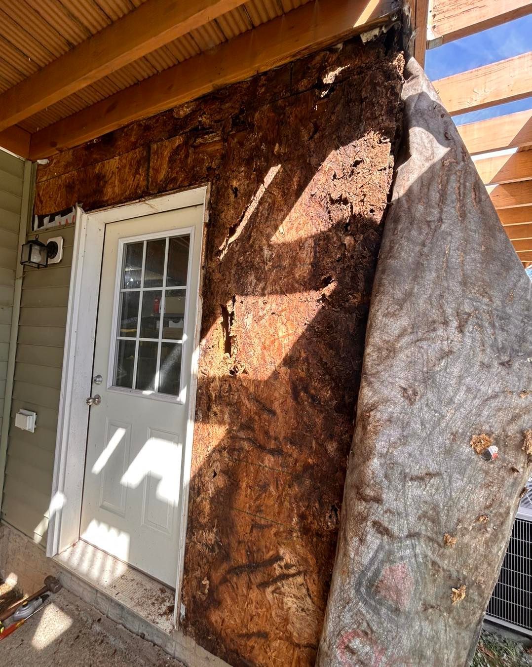 Garage Entrance Door Under Construction – Morgantown, WV – O'connor Contracting