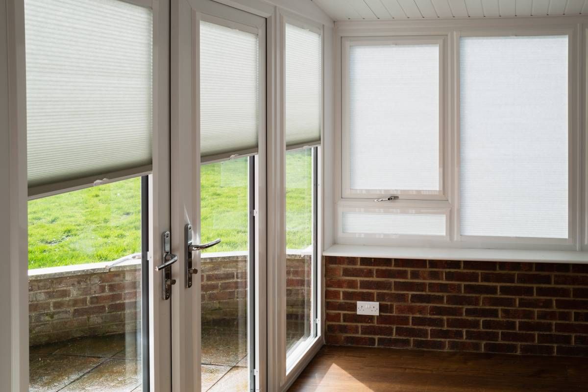 French door blinds in a home near Sonoma, CA