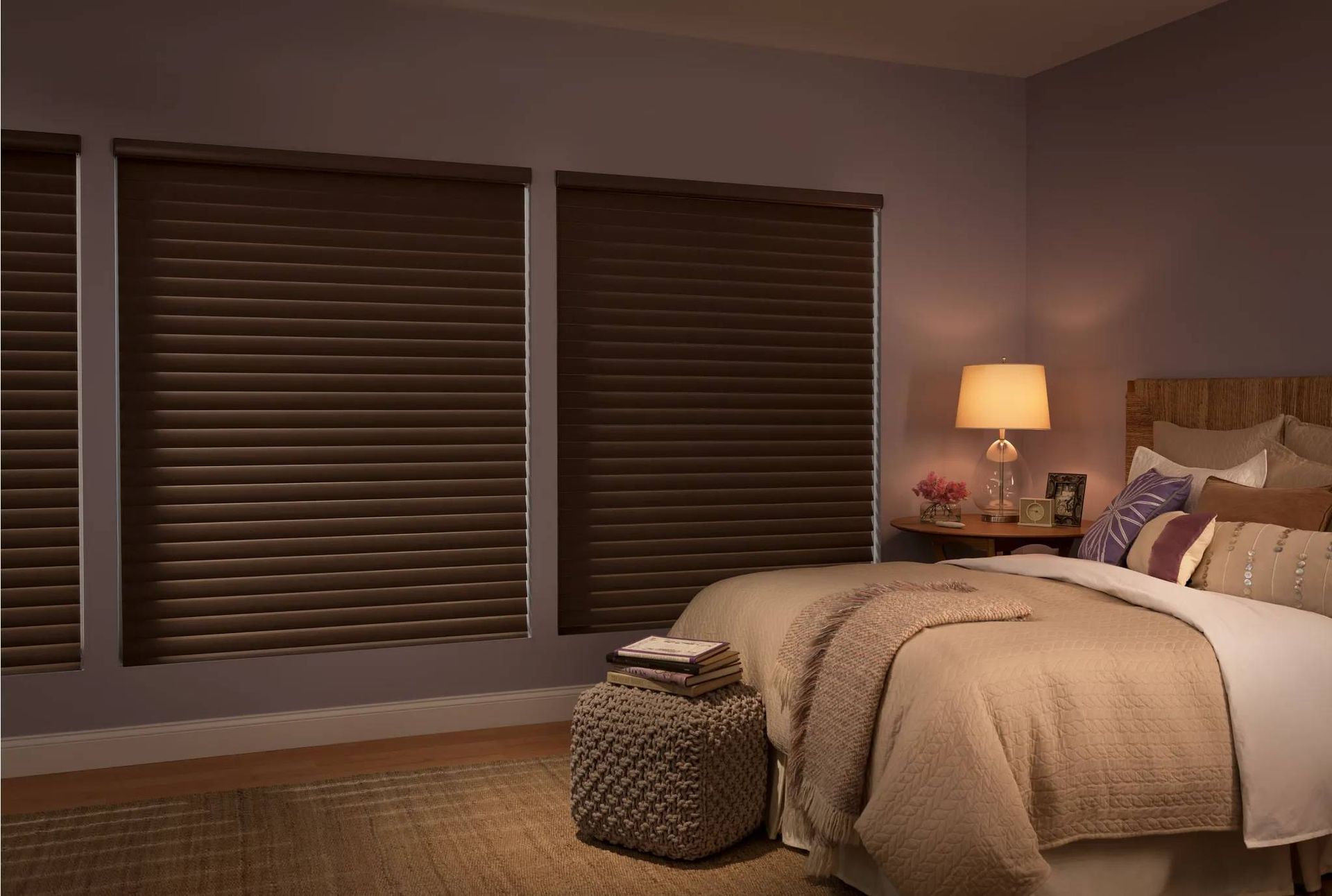 Blackout bedroom shades blocking light at LC Window Treatments near Sonoma, CA