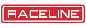 RACELINE logo in white text on a red rounded rectangle background