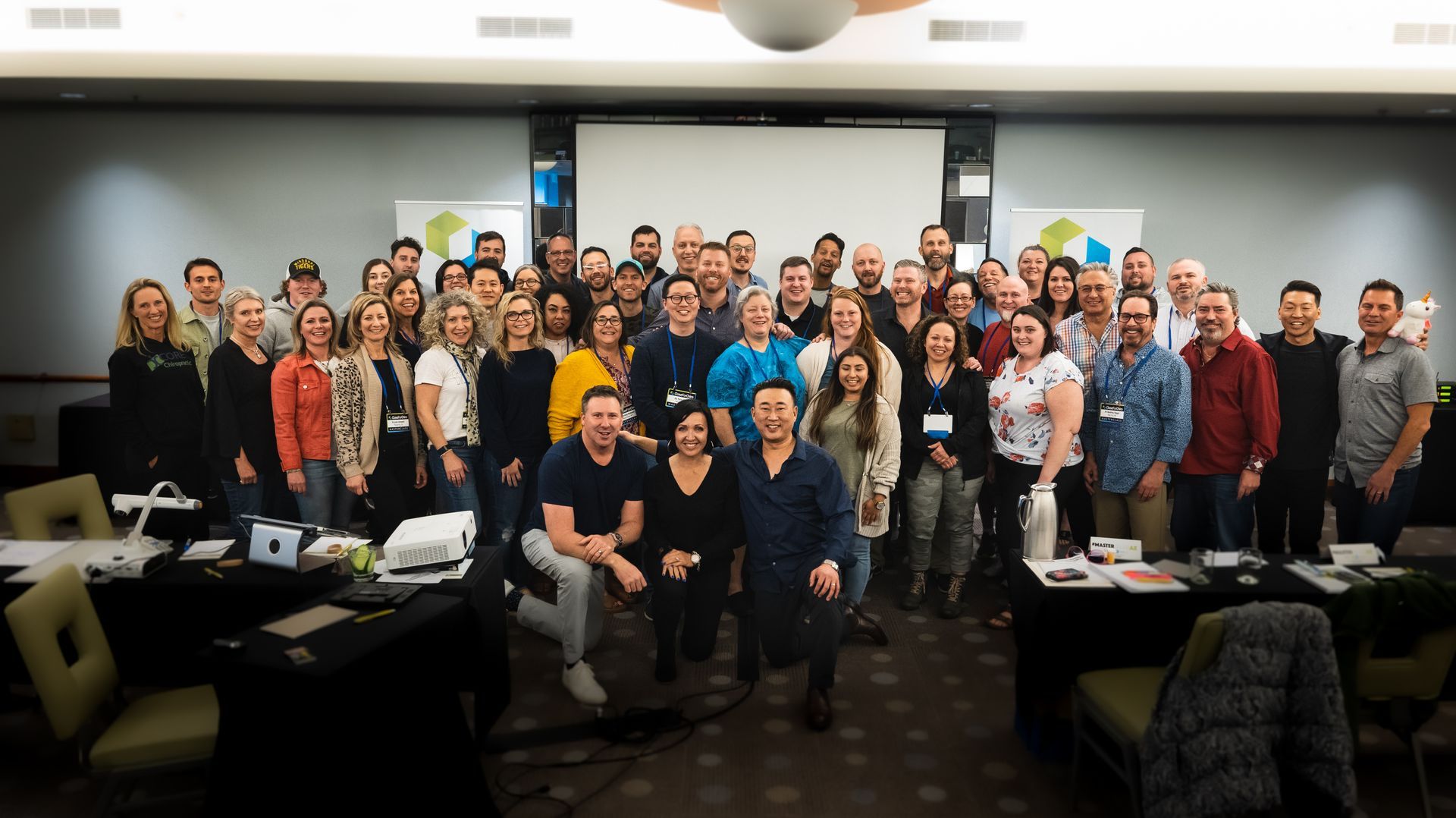 Group photo taken at Close For Chiro's MasterClass event in Chicago, Illinois.