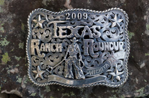 Silver belt buckle: