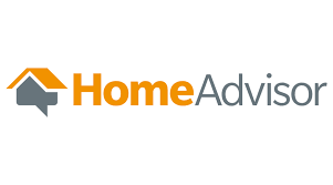 The home advisor logo is orange and gray with an arrow pointing up.