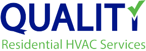 A blue and green logo for quality residential hvac services