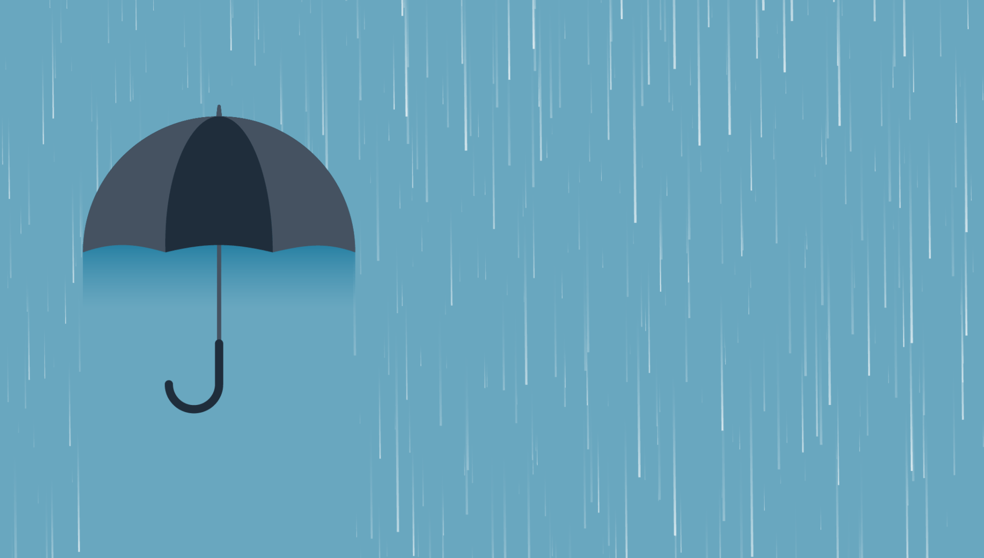 umbrella in the rain clipart