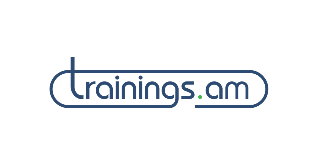 A logo for trainings.am is shown on a white background.
