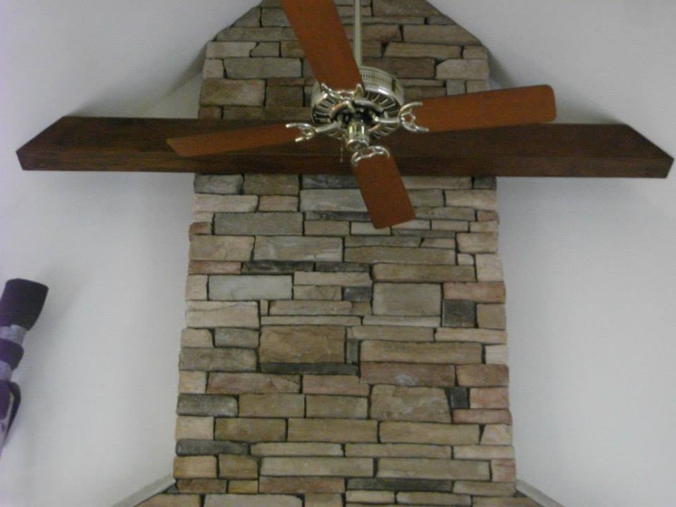 Ceiling Fan Beside the Fireplace — North Royalton, OH — Advanced Masonry & Chimney Service