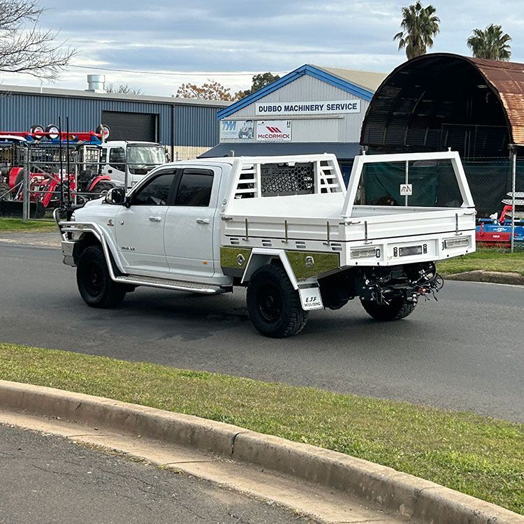 White Dodge Ram With A Canopy — EJF Built in Dubbo, NSW