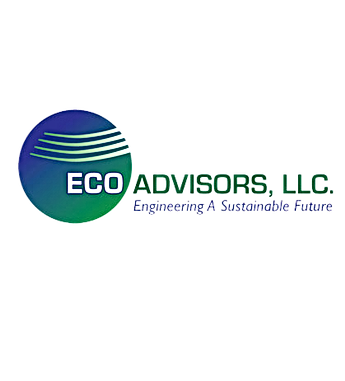 Logo for Eco Advisors, LLC. Blue-green globe with stylized lines; text: 