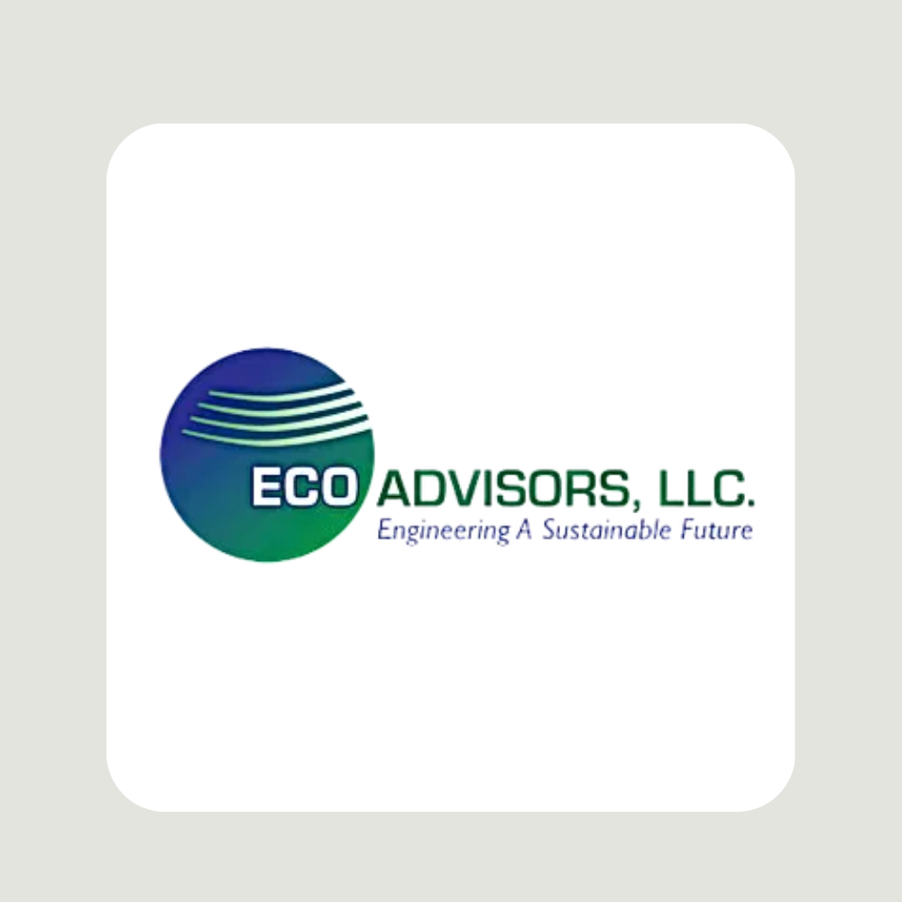 Logo for Eco Advisors, LLC. Blue-green globe with stylized lines; text: 