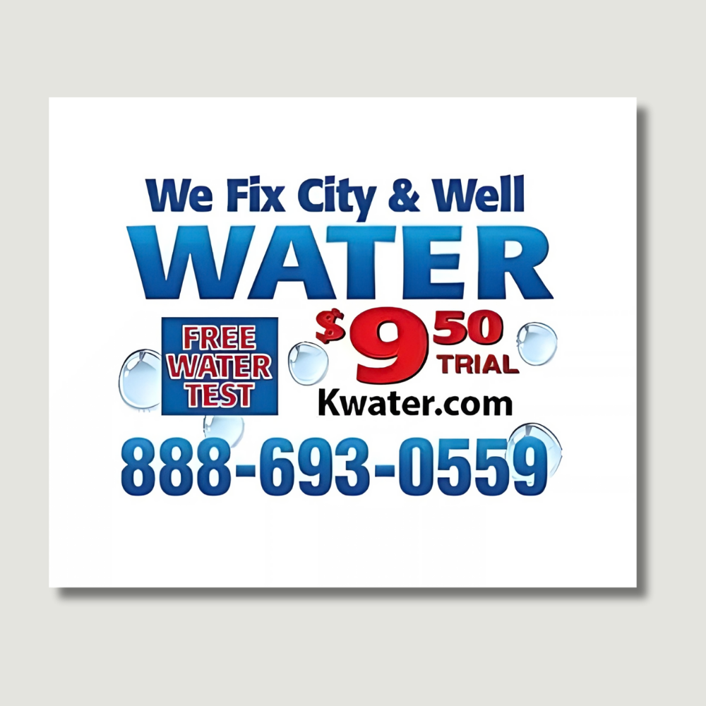 Ad for water service: 