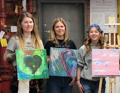 paint night, painting class, art event, abstract art, art class, painting workshop, group painting party