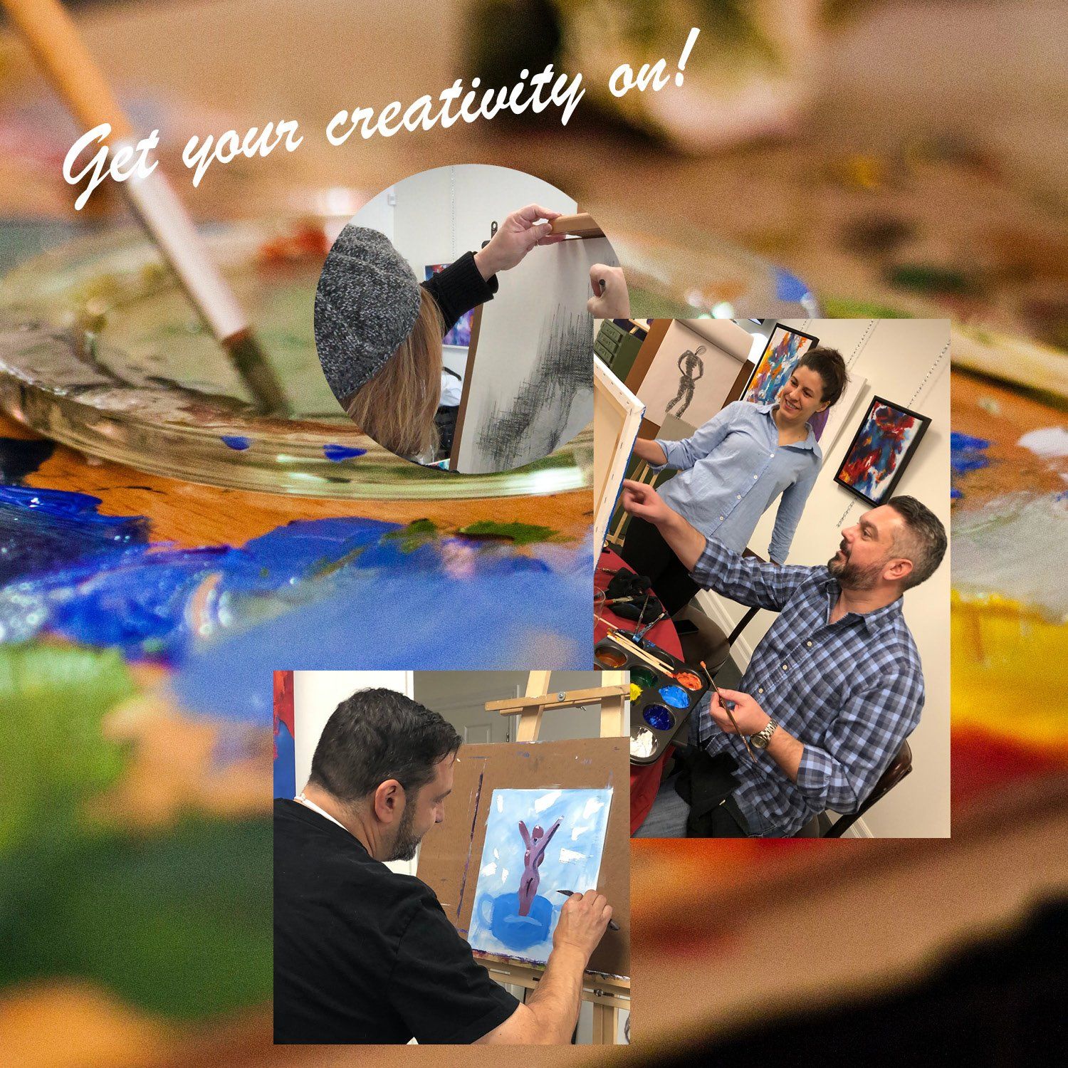 date night ideas, paint night, drawing class, painting classes, hamilton, studio k2