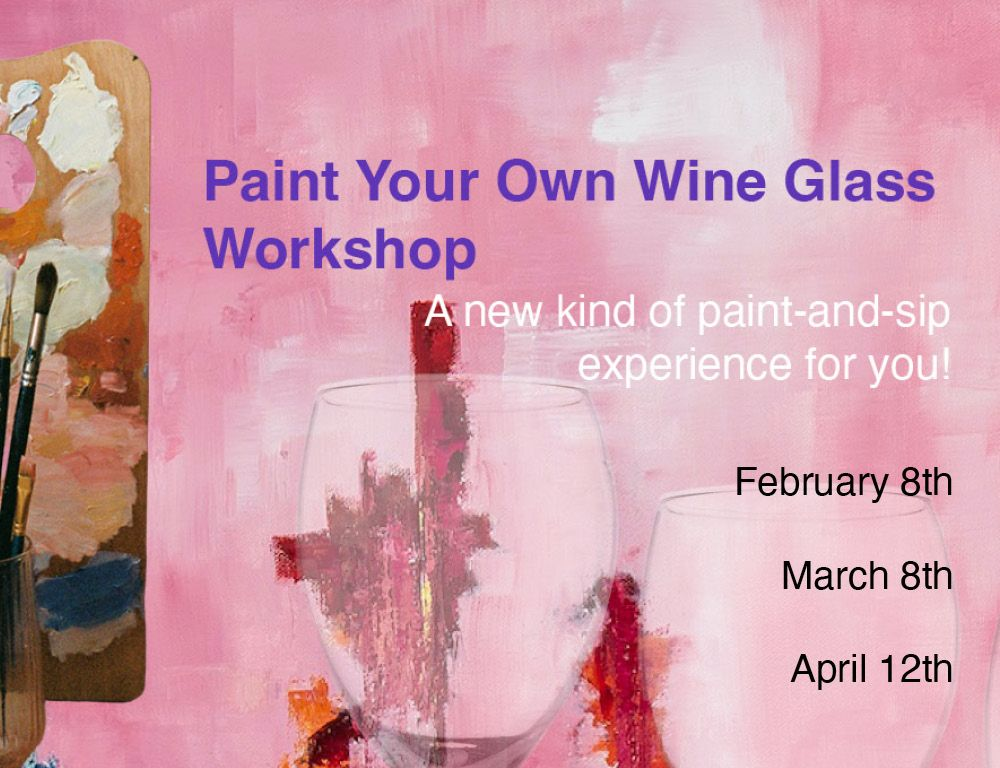 k2 poster for paint your own wine glass workshop