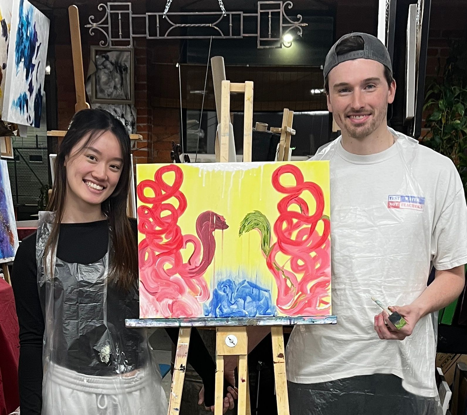 two people at k2 datenight art experience