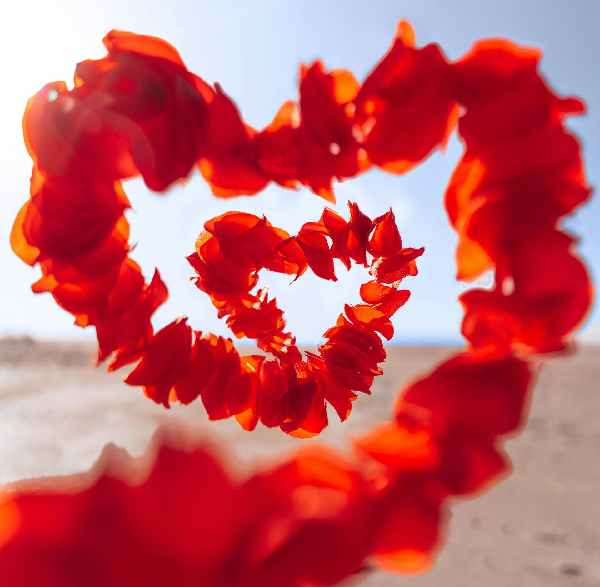 abstract view of heart background to studio k2 valentines event