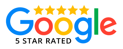 A google logo with five stars on it