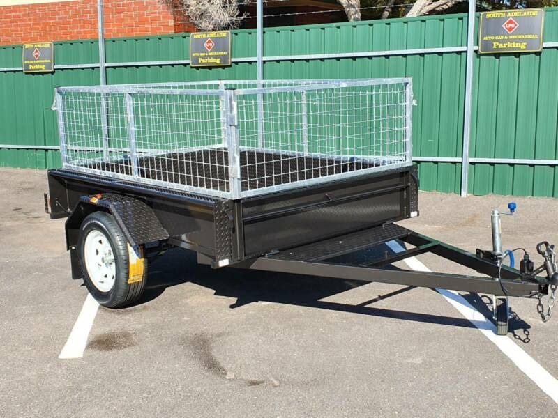 A Green Customised Trailer Set in a Park — Voyager Trailers in Yarrawonga, NT