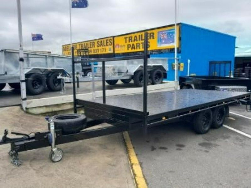 A Trailer is Parked in Front of a Trailer Sales Trailer Parts Store — Voyager Trailers in Nightcliff, NT