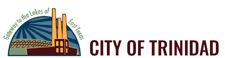 City of Trinidad logo, featuring a graphic with industrial structures, a blue sky, and text.