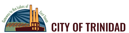 City of Trinidad logo, featuring a graphic with industrial structures, a blue sky, and text.