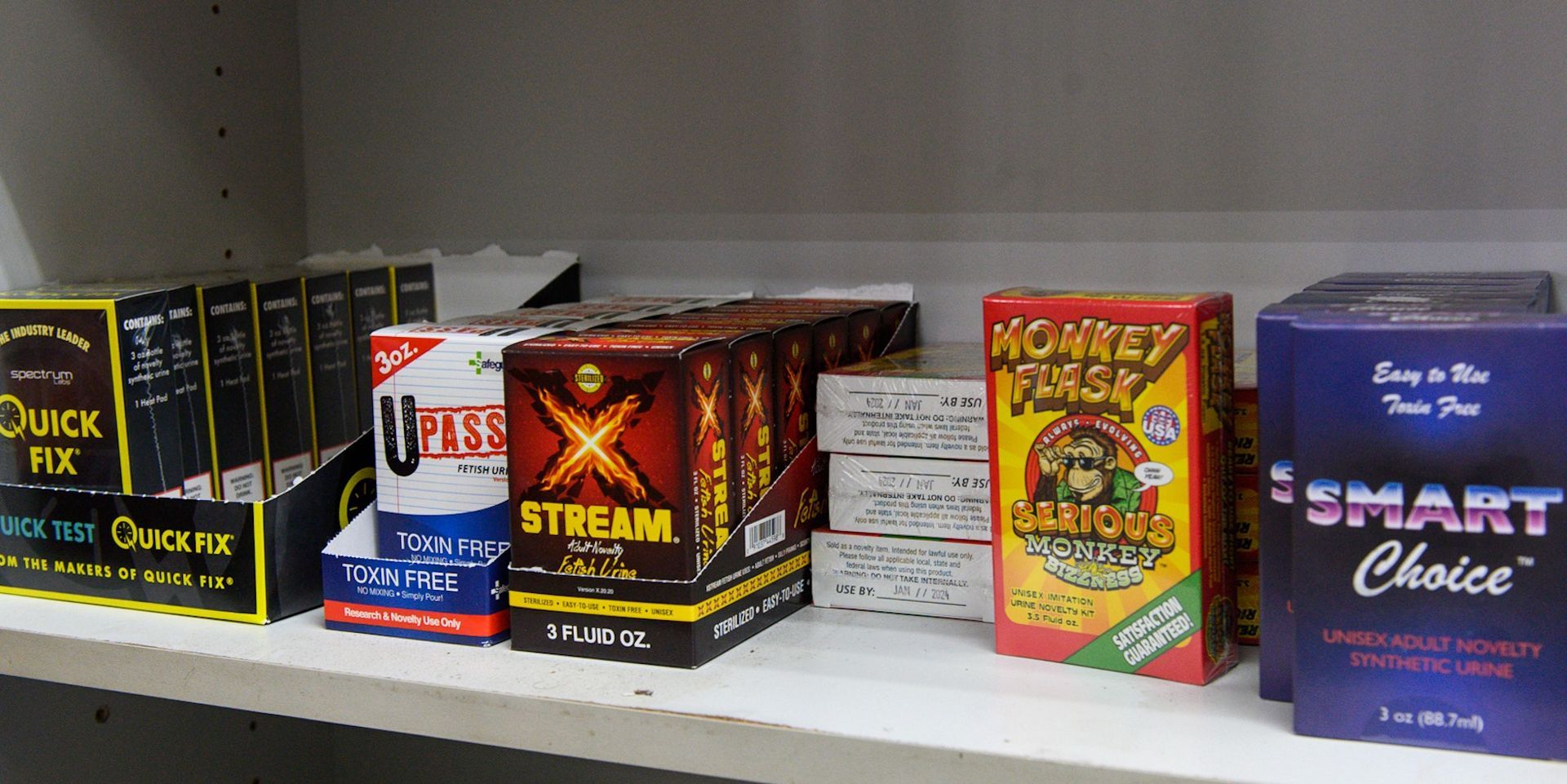 Boxes on a shelf with one that says smart choice